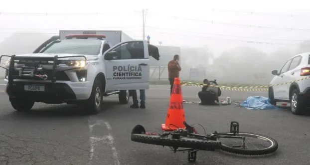 Ciclista morre após grave acidente na Avenida Visconde de Mauá, em Ponta Grossa