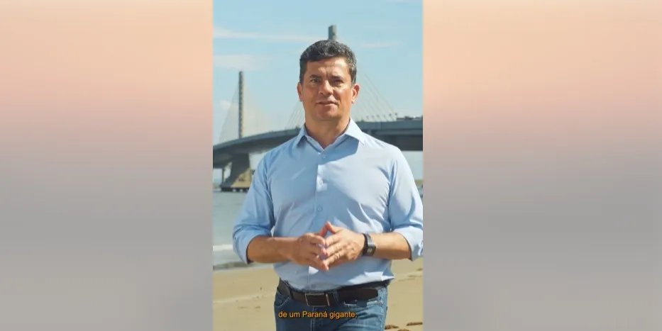 Sergio Moro usa inauguração da ponte para reforçar discurso de desenvolvimento no Paraná